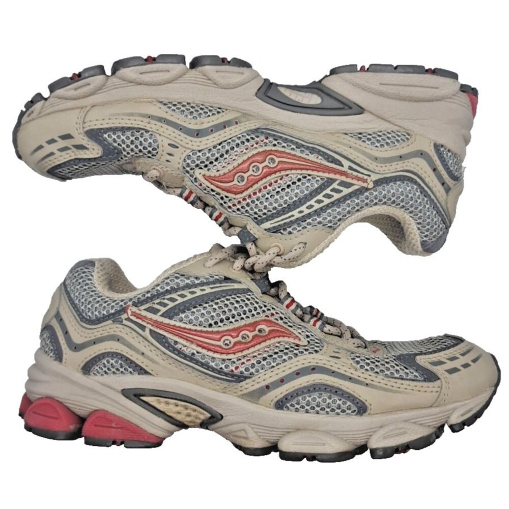 Saucony Grid Excursion TR3 Women's Size 6.5 Gray Cherry Trail Running Shoes EUC